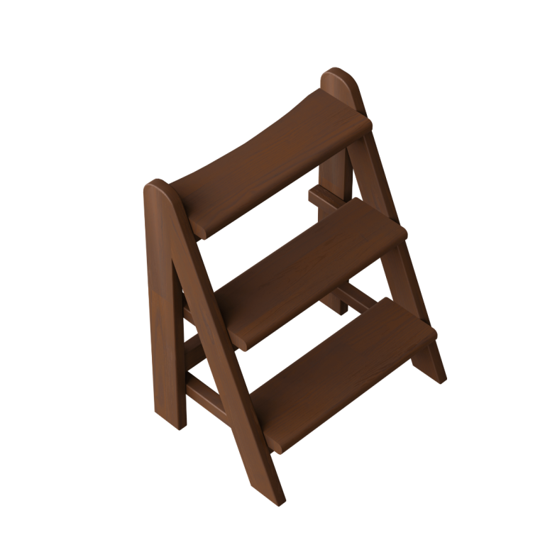 Three-step staircase, thermo birch