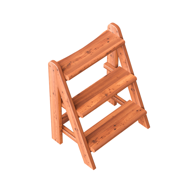 Three-step staircase, thermo pine
